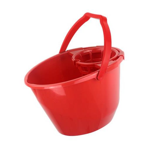 Felmosóvödör, csavarókosárral, 11 l, BONUS, piros