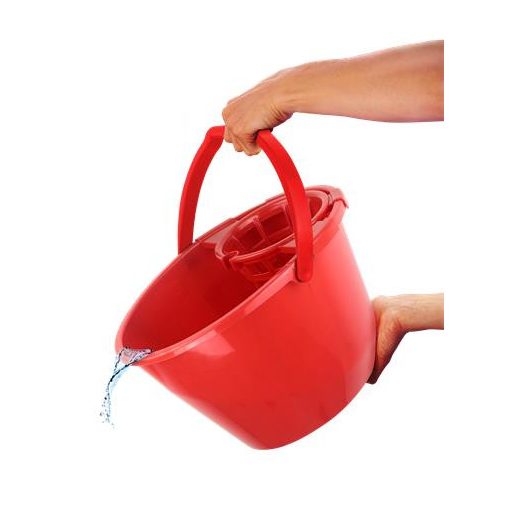 Felmosóvödör, csavarókosárral, 11 l, BONUS, piros