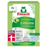 Mosogatógép tabletta, 70 db, FROSCH, zöldcitrom