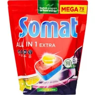   Mosogatógéptabletta, 75 db, SOMAT "All in 1 Extra", Lemon&Lime