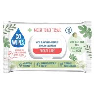   Toalettpapír, nedves, visszazárható tetővel, 44 db, GO WIPES "Procto Care"