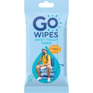 Toalettpapír, nedves, 10 db, GO WIPES "Comfort"