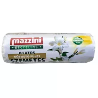   Szemeteszsák, újrahasznosított, köthető füles, illatosított, 35 l, 20 db, 49x60 cm, 10 µ, MAZZINI, virág illat