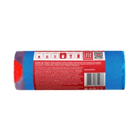   Szemeteszsák, zárószalagos, 60 l, 15 db, 64x71 cm, 26 µ, ALUFIX, kék