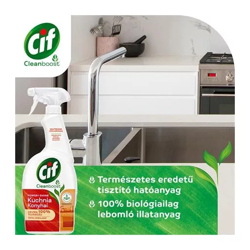 Konyhai zsíroldó spray, 750 ml, CIF "Cleanboost"