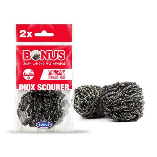 Inox fémsúroló, spirál, 2 db, BONUS