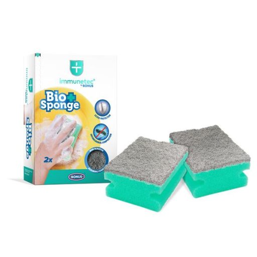 Mosogatószivacs, 2 db, BONUS "Bioactive Sponge Immunetec"