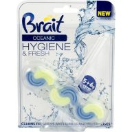   WC tisztító blokk, 2 fázisú, 45 g, "Brait Hygiene and fresh", óceán