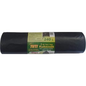   Nagykukazsák, 240 l, 5 db, 120x140 cm, 40 µ, TUTI "Giga", fekete