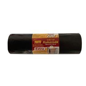   Szemeteszsák, extra erős, 200 l, 10 db, 95x120 cm, 32 µ, TUTI "Extra", fekete