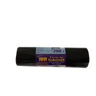   Szemeteszsák, extra erős, 200 l, 5 db, 95x120 cm, 38 µ, TUTI "Mega", fekete