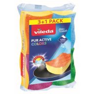   Mosogatószivacs, 3+1 db, VILEDA "Pur Active Colors "