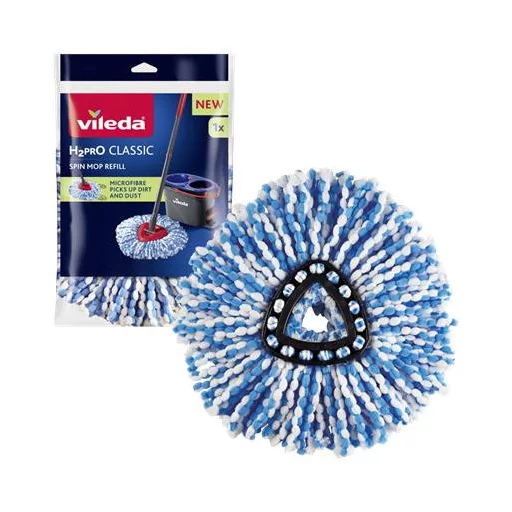 Forgó felmosó utántöltő, pedálos, VILEDA "H2PrO", kék-fehér