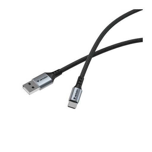 USB kábel, USB-A - USB-C, 1,2m, VERBATIM, fekete