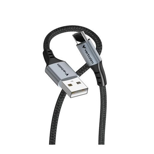 USB kábel, USB-A - USB-C, 1,2m, VERBATIM, fekete