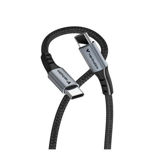 USB kábel, USB-C - USB-C, 1,2 m, 60W, VERBATIM, fekete