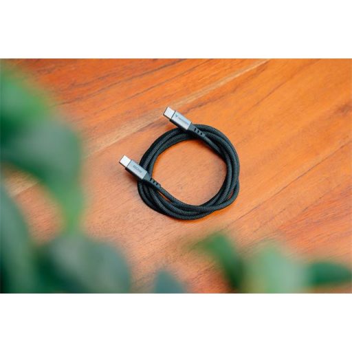 USB kábel, USB-C - USB-C, 1,2 m, 60W, VERBATIM, fekete