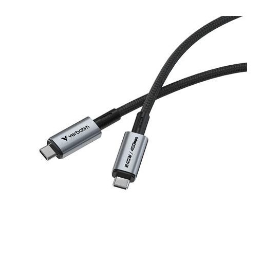 USB kábel, USB-C - USB-C, 1,2 m, 240W, VERBATIM, fekete