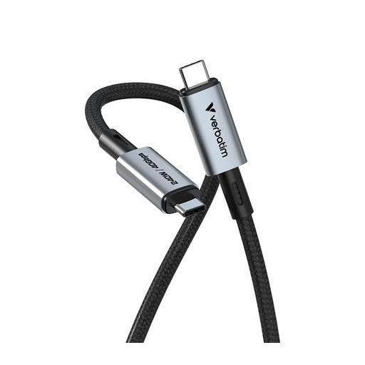 USB kábel, USB-C - USB-C, 1,2 m, 240W, VERBATIM, fekete