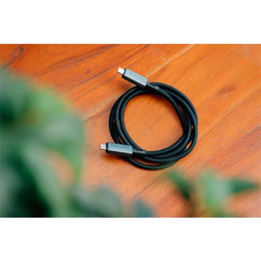 USB kábel, USB-C - USB-C, 1,2 m, 240W, VERBATIM, fekete