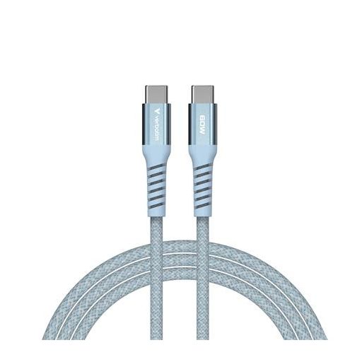 USB kábel, USB-C - USB-C, 1,2 m, 60W, mágneses, VERBATIM, kék