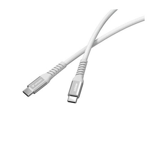 USB kábel, USB-C - USB-C, 1,2 m, 100W, mágneses, VERBATIM, szürke