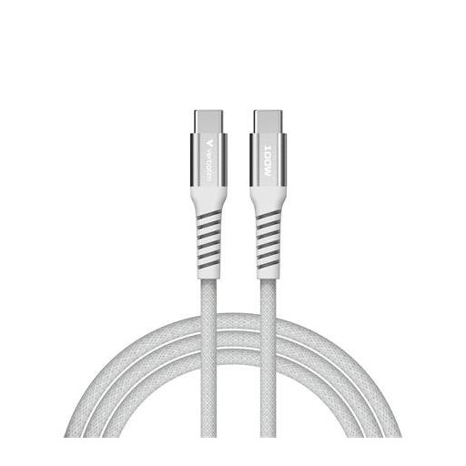 USB kábel, USB-C - USB-C, 1,2 m, 100W, mágneses, VERBATIM, szürke