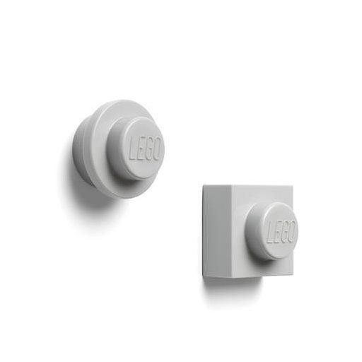 Mágnes, 2 különböző forma, LEGO, szürke