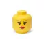 Tárolódoboz, fej, nagy, LEGO, Girl