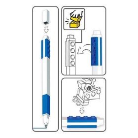 Zseléstoll, 0,7 mm, kupakos, mini figurával, LEGO, kék