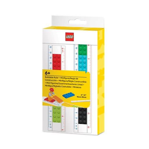 Vonalzókészlet, építhető, 2 darabos, mini figurával, LEGO