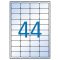Etikett, 48,5x25,4 mm, poliészter, kerekített sarkú, APLI, átlátszó, 440 etikett/csomag