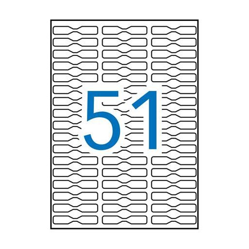 Etikett, 45x8 mm, eltávolítható, ékszerekhez, A5 hordozón, APLI, 765 etikett/csomag