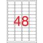 Etikett, 45,7x21,2 mm, biztonsági, kerekített sarkú, APLI, 480 etikett/csomag