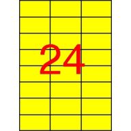   Etikett, 70x37 mm, színes, APLI, sárga, 2400 etikett/csomag