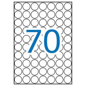   Etikett, 19 mm kör, színes, A5 hordozón, APLI, zöld, 560 etikett/csomag