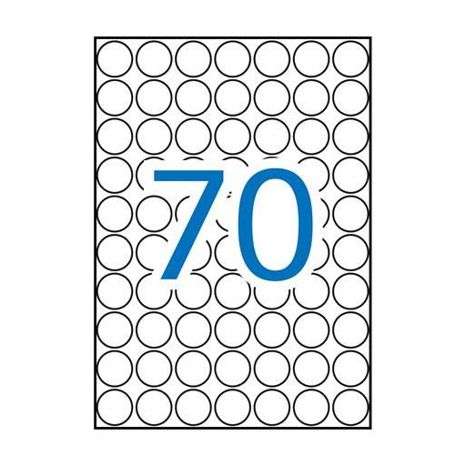 Etikett, 19 mm kör, színes, A5 hordozón, APLI, zöld, 560 etikett/csomag