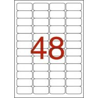   Etikett, 45,7x21,2 mm, poliészter, időjárásálló, kerekített sarkú, fehér, APLI, 960 etikett/csomag