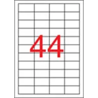  Etikett, 48,5x25,4 mm, poliészter, időjárásálló, matt, APLI, áttetsző, 880 etikett/csomag