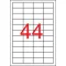 Etikett, 48,5x25,4 mm, poliészter, időjárásálló, matt, APLI, áttetsző, 880 etikett/csomag