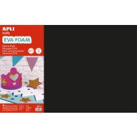   Moosgumi, 400x600 mm, APLI Kids "Eva Sheets", fekete