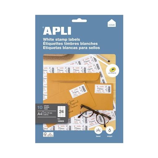 Etikett, univerzális, 70x37 mm, APLI, 240 etikett/csomag