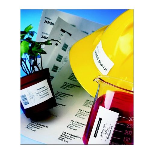 Etikett, 64,6x33,8 mm, poliészter, időjárásálló, fehér, APLI, 2400 etikett/csomag