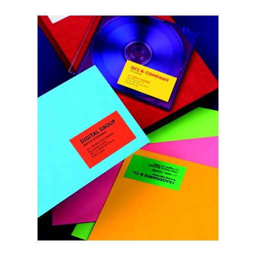 Etikett, 105x148 mm, színes, APLI, piros, 80 etikett/csomag