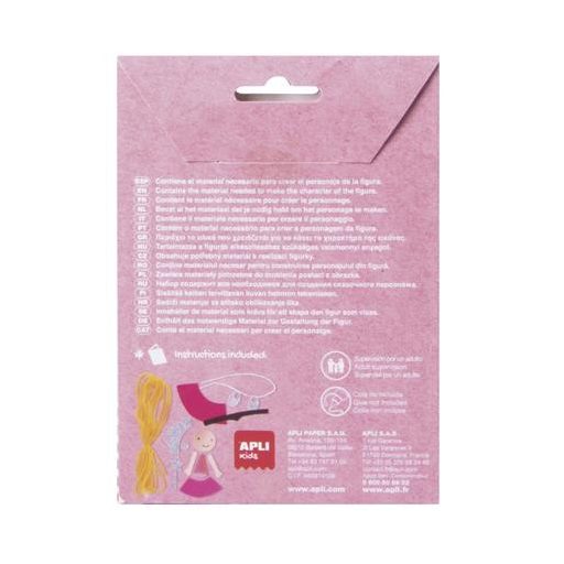 Bábukészítő készlet, APLI Kids "Craft Kit", hercegnő