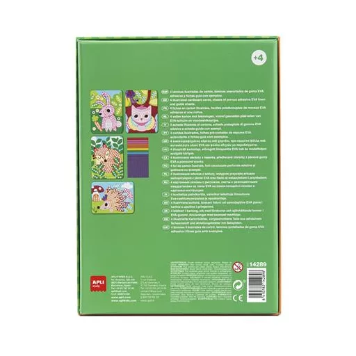 Mozaikos képkészítő készlet, APLI Kids "Animals Mosaic", erdei állatok