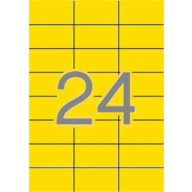 Etikett, 70x37 mm, színes, APLI, sárga, 480 etikett/csomag