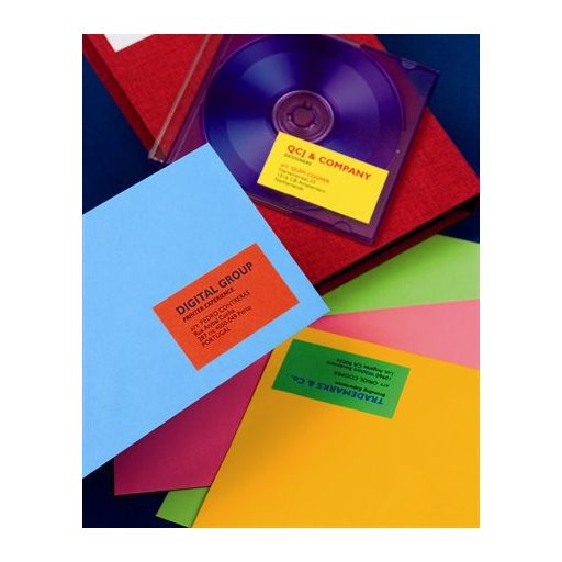 Etikett, 70x37 mm, színes, APLI, sárga, 480 etikett/csomag