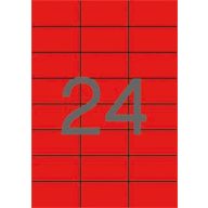 Etikett, 70x37 mm, színes, APLI, piros, 480 etikett/csomag