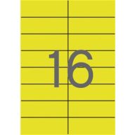   Etikett, 105x37 mm, színes, APLI, sárga, 320 etikett/csomag